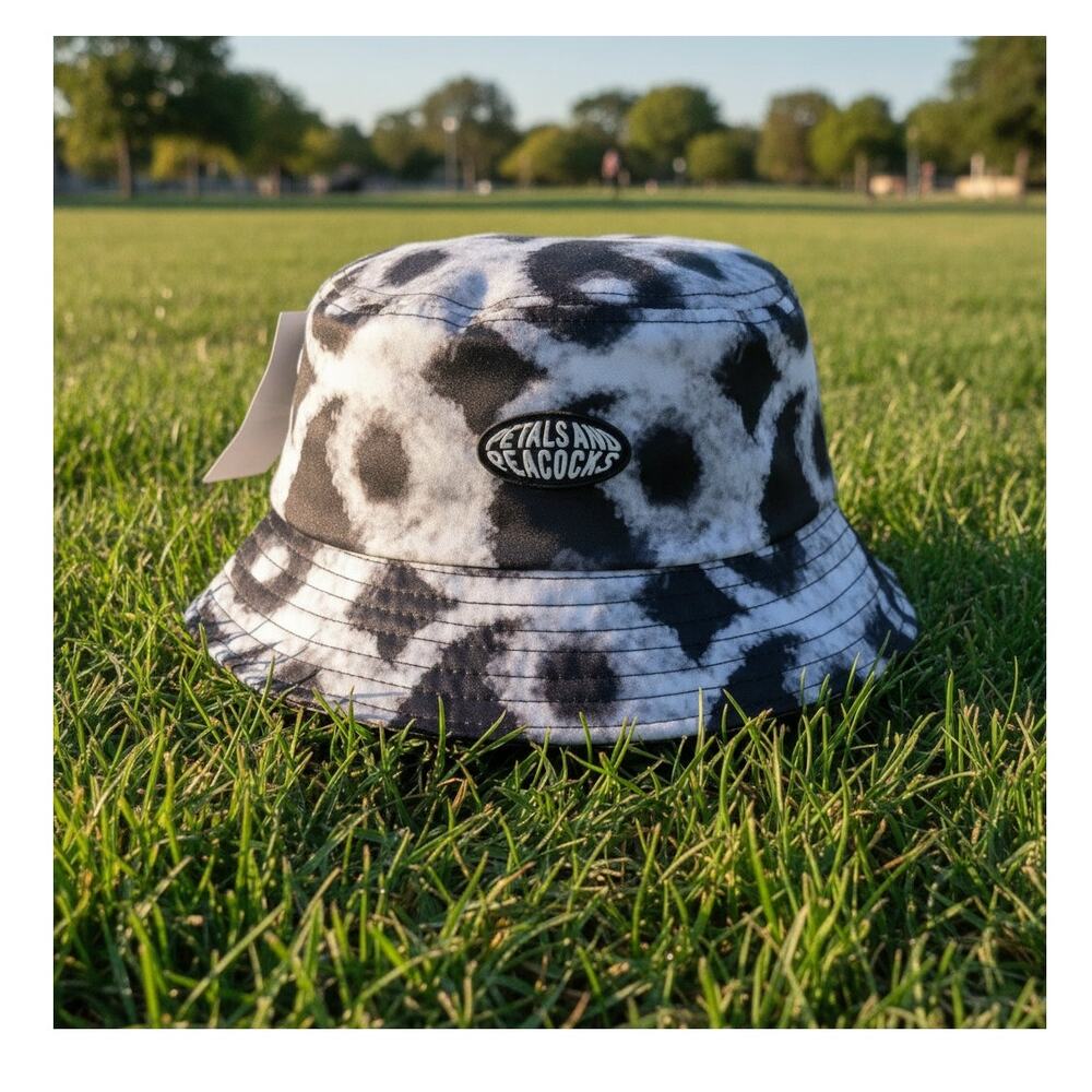 Petals and Peacocks In The Clouds Tie Dye Bucket Hat  -  NWT